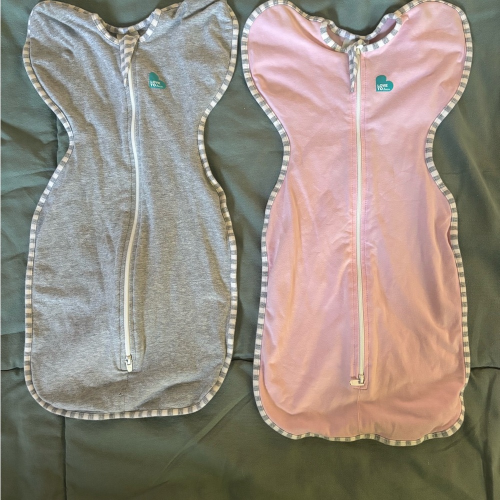 NB - Love to Dream Sleep Sacks - Pink and Gray